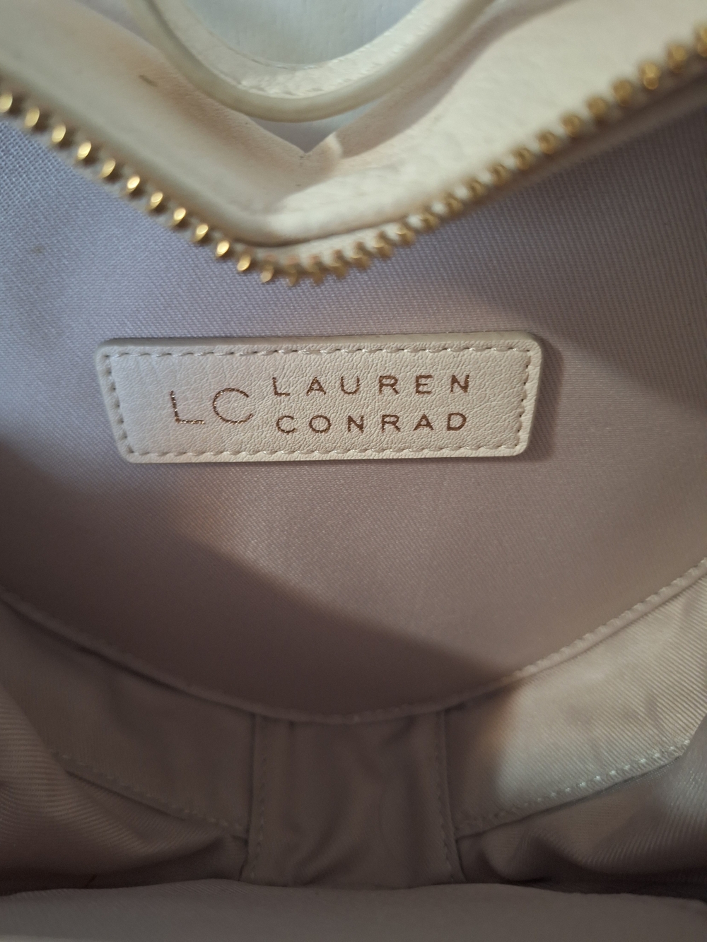 Lauren Conrad Heart-Shaped Floral Crossbody Bag - Cream and Pink - Picture 8 of 9